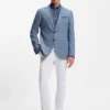 Slim-fit shirt in cotton-blend poplin