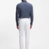 Slim-fit shirt in cotton-blend poplin