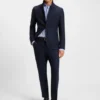 Slim-fit shirt in cotton-piqué jersey