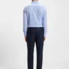 Slim-fit shirt in cotton-piqué jersey