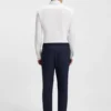 Slim-fit shirt in cotton-piqué jersey