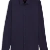 Slim-fit shirt in cotton with a stacked-logo jacquard