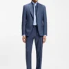 Slim-fit shirt in easy-iron cotton-blend poplin