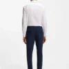Slim-fit shirt in easy-iron cotton-blend poplin