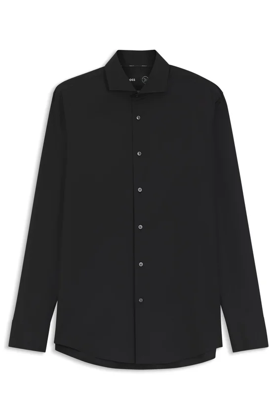 Slim-fit shirt in easy-iron cotton-blend poplin Slim-fit shirt in easy-iron cotton-blend poplin