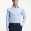 Slim-fit shirt in easy-iron cotton poplin Slim-fit shirt in easy-iron cotton poplin