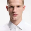 Slim-fit shirt in easy-iron cotton poplin Slim-fit shirt in easy-iron cotton poplin