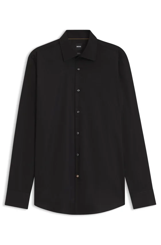 Slim-fit shirt in easy-iron cotton poplin Slim-fit shirt in easy-iron cotton poplin