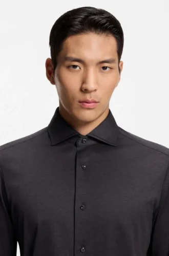 Slim-fit shirt in Italian-made cotton