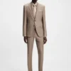Slim-fit shirt in Italian-made cotton-blend poplin
