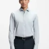 Slim-fit shirt in Italian-made cotton chambray
