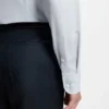 Slim-fit shirt in Italian-made cotton chambray