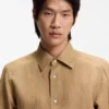Slim-fit shirt in Italian-made linen