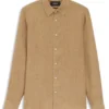Slim-fit shirt in Italian-made linen