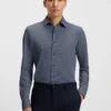 Slim-fit shirt in Italian-made performance-stretch fabric