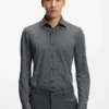 Slim-fit shirt in Italian-made performance-stretch fabric
