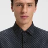 Slim-fit shirt in Italian-made performance-stretch fabric