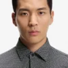 Slim-fit shirt in Italian-made performance-stretch fabric