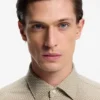 Slim-fit shirt in Italian-made performance-stretch fabric