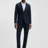 Slim-fit shirt in Italian-made performance-stretch fabric