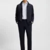 Slim-fit shirt in Italian-made performance-stretch fabric