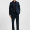 Slim-fit shirt in Italian-made performance-stretch fabric