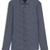 Slim-fit shirt in Italian-made performance-stretch fabric