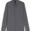 Slim-fit shirt in Italian-made performance-stretch fabric