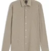 Slim-fit shirt in Italian-made performance-stretch fabric
