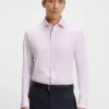 Slim-fit shirt in Italian-made performance-stretch jersey