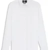 Slim-fit shirt in Italian-made performance-stretch jersey