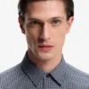 Slim-fit shirt in Italian-made performance-stretch jersey