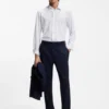 Slim-fit shirt in Italian-made performance-stretch jersey