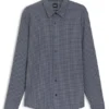Slim-fit shirt in Italian-made performance-stretch jersey