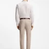 Slim-fit shirt in Italian-made structured cotton