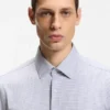 Slim-fit shirt in Italian performance-stretch jersey