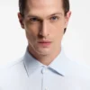 Slim-fit shirt in Italian performance-stretch jersey