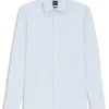 Slim-fit shirt in Italian performance-stretch jersey