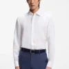 Slim-fit shirt in linen-blend twill