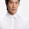 Slim-fit shirt in linen-blend twill