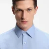 Slim-fit shirt in linen-blend twill