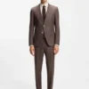 Slim-fit shirt in linen-blend twill