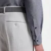 Slim-fit shirt in linen-blend twill