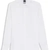 Slim-fit shirt in linen-blend twill