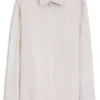 Slim-fit shirt in linen-blend twill