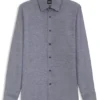 Slim-fit shirt in linen-blend twill