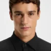 Slim-fit shirt in melange stretch cotton
