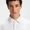 Slim-fit shirt in melange stretch cotton