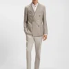 Slim-fit shirt in melange stretch cotton