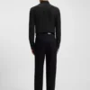 Slim-fit shirt in melange stretch cotton